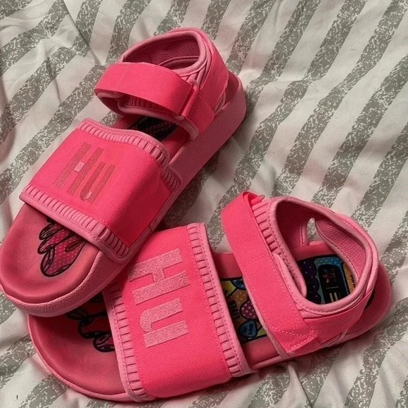 ADIDAS Pharrell x Adilette 2.0 RARE Sandal 'Hyper Pop' Pink Size 9 - Picture 12 of 15